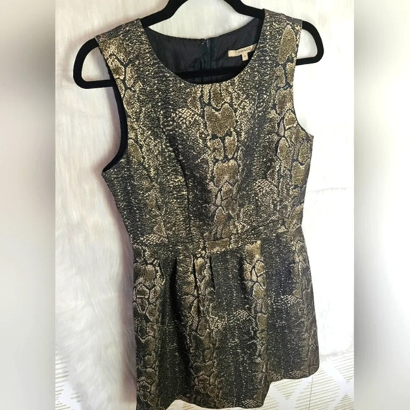 RW&CO. Metallic Serpent Cocktail Mini Dress - Picture 2 of 7